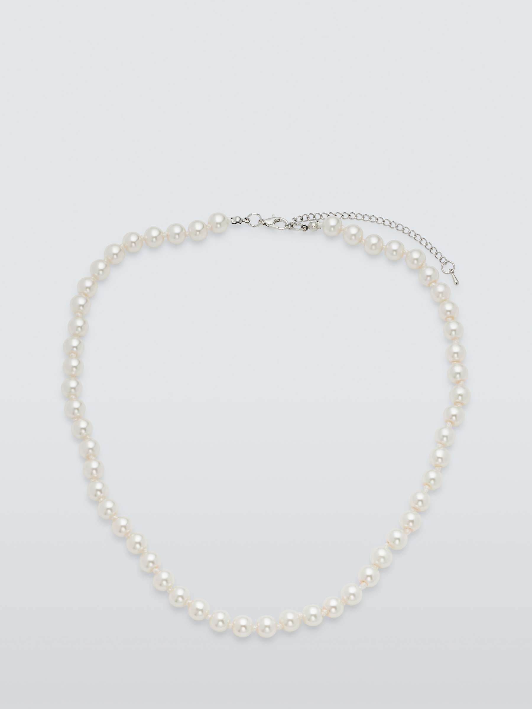 Buy John Lewis Double Row Faux Pearl Necklace, Cream Online at johnlewis.com