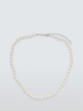 John Lewis Double Row Faux Pearl Necklace, Cream