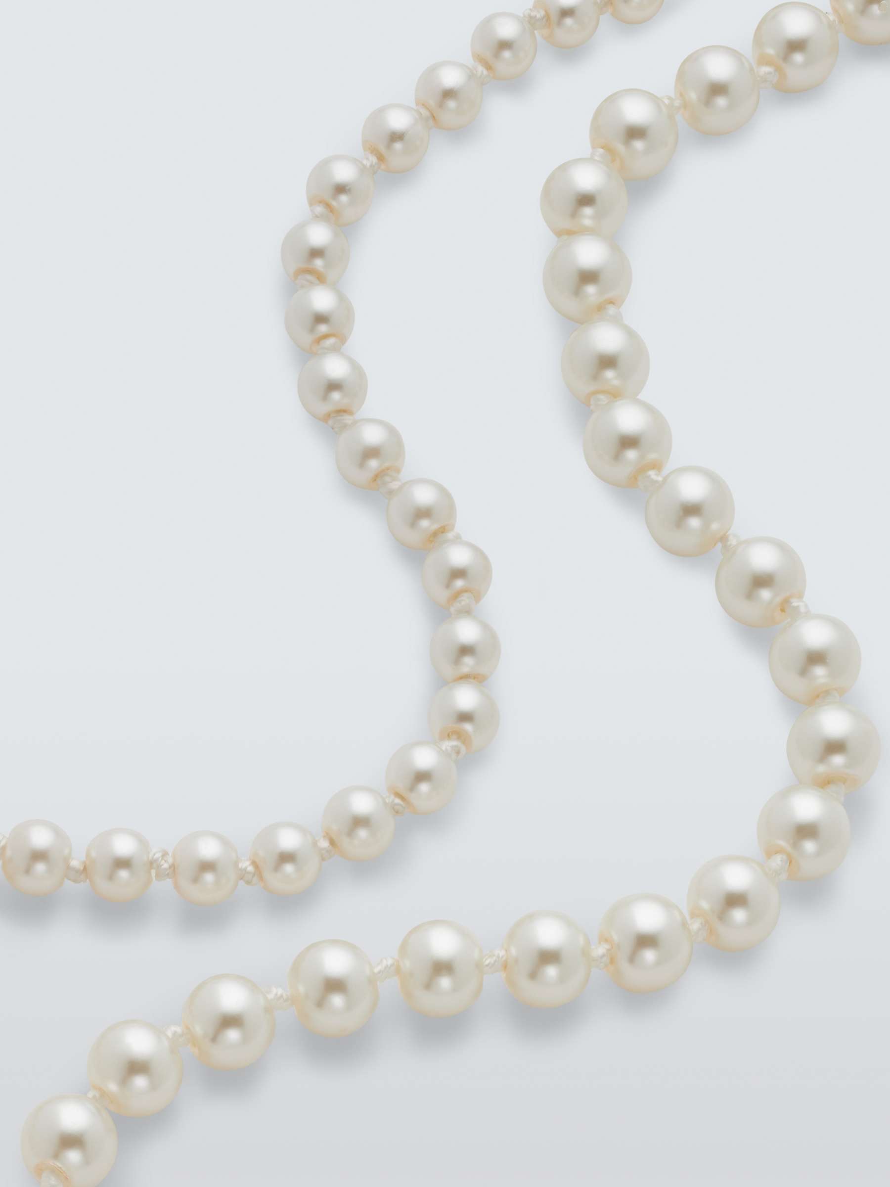 Buy John Lewis Faux Pearl Layered Necklace, Cream Online at johnlewis.com