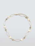 John Lewis Multi Shape Crystal Detail Necklace, Gold