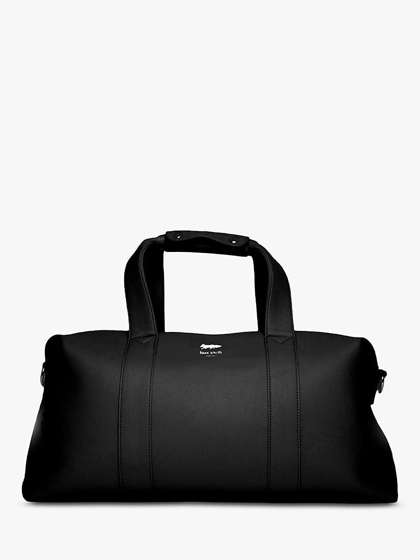Buy Foxx Smith London Faux Leather Holdall Bag, Black Online at johnlewis.com