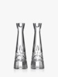 Waterford Crystal Cut Glass Lismore Candlesticks, Set of 2, H25cm