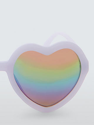 John Lewis Kids' Rainbow Heart Sunglasses, Multi