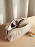 Bedfolk Dream Cotton Quilted Make Up Bag, Fawn