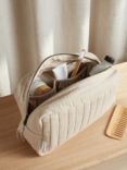 Bedfolk Dream Cotton Quilted Wash Bag, Fawn