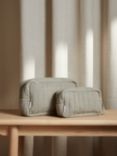Bedfolk Dream Cotton Quilted Wash Bag, Moss