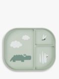 Done by Deer Foodie Kids' Compartment Plate, Green