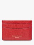 Aspinal of London Pebble Leather Slim Credit Card Case, Cardinal Red