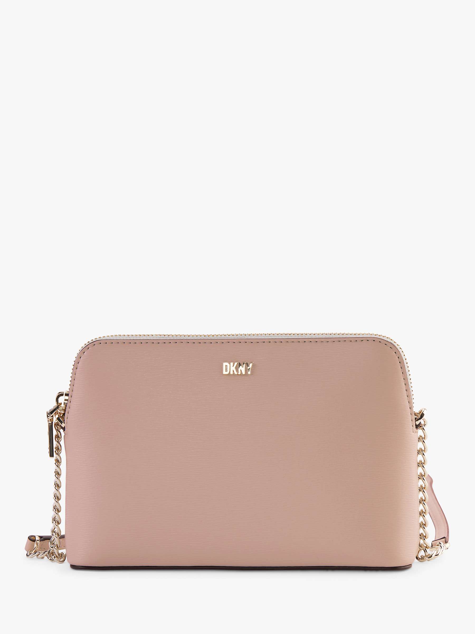 Buy DKNY Bryant Leather Dome Cross Body Bag, Cameo Online at johnlewis.com