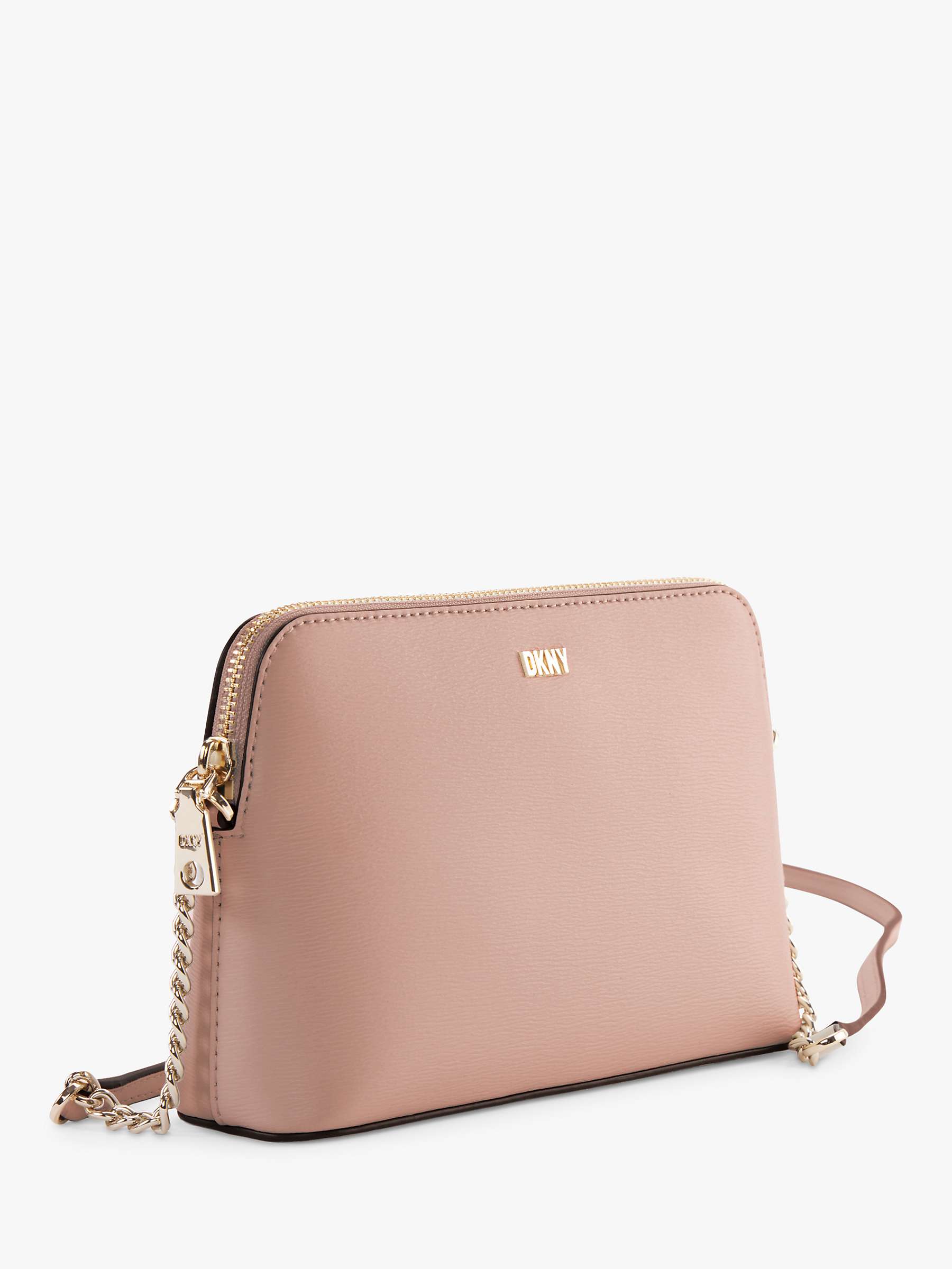 Buy DKNY Bryant Leather Dome Cross Body Bag, Cameo Online at johnlewis.com