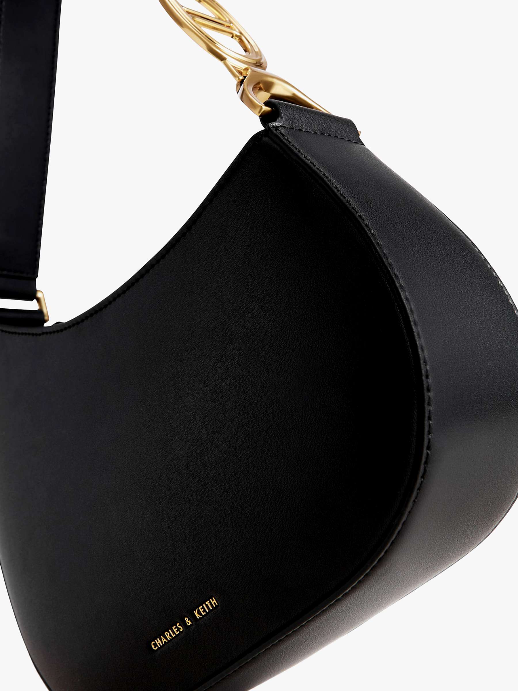 Buy CHARLES & KEITH Asymmetrical Shoulder Bag, Black Online at johnlewis.com