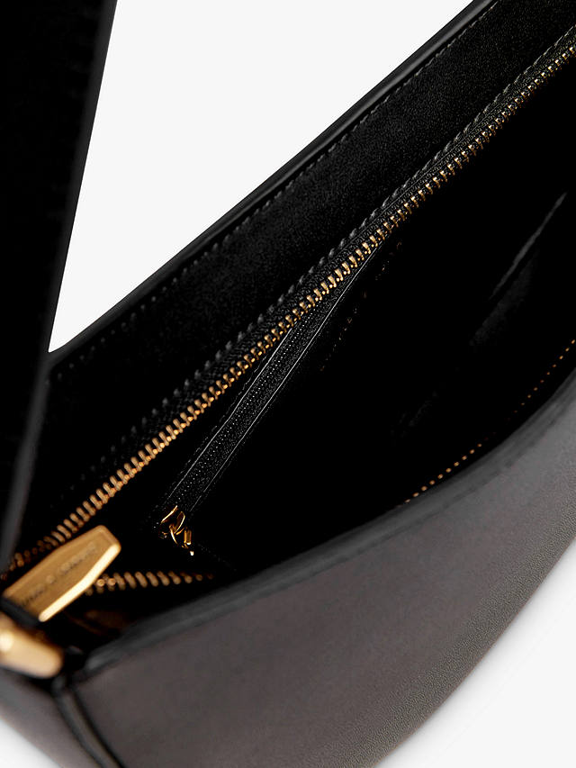 CHARLES & KEITH Asymmetrical Shoulder Bag, Black