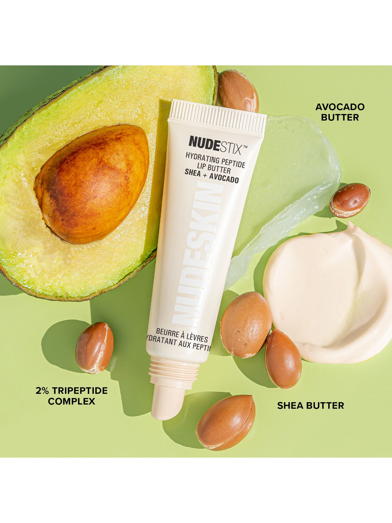 Nudestix Nudeskin Hydra-Peptide Lip Butter Shea + Avocado, 10ml 5
