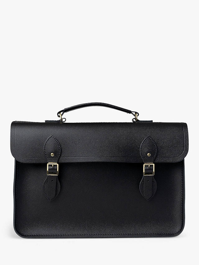Cambridge Satchel Large Leather Briefcase, Black