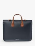 Cambridge Satchel The Music Case Leather Bag, Navy/Tan