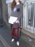 Cambridge Satchel Tote Leather Bag, Oxblood