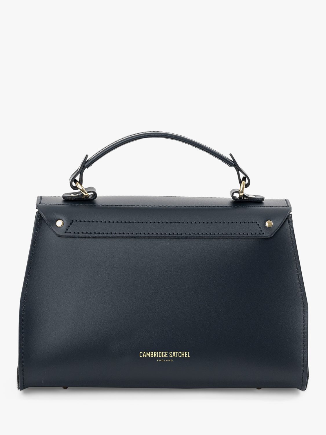 Cambridge Satchel The Daisy Leather Handbag, Navy at John Lewis & Partners