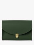 Cambridge Satchel The New Large Pushlock Celtic Grain Leather Shoulder Bag, Racing Green