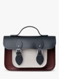 Cambridge Satchel 11 Inch Leather Batchel, Clay/Oxblood/Navy