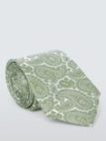 John Lewis Silk Paisley Tie, Green