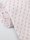 John Lewis Linen and Silk Mini Spot Tie, Pale Pink