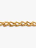 Vintage Fine Jewellery Second Hand 9ct Yellow Gold Fancy Curb Link Bracelet, Dated London 1977