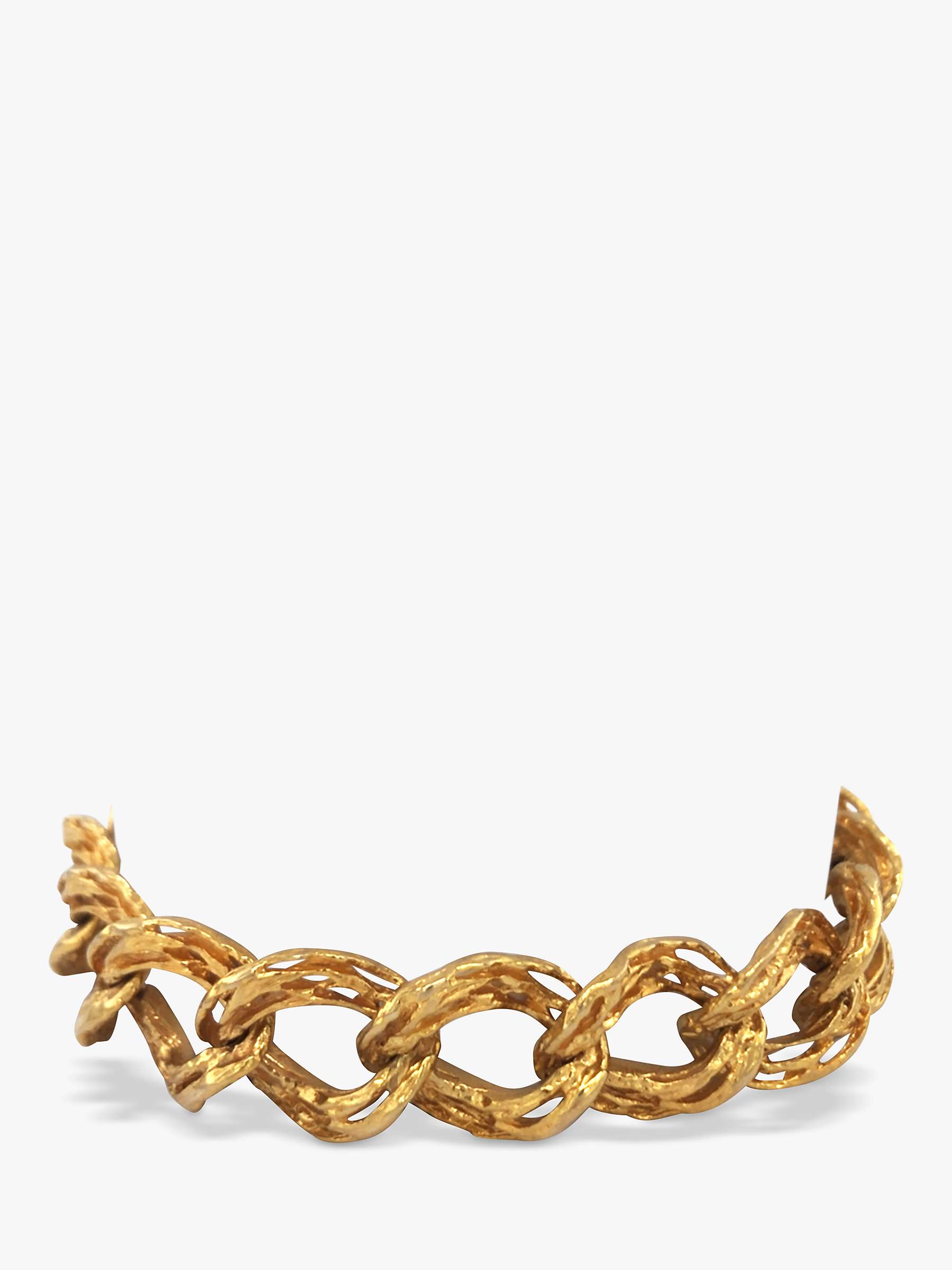 Buy Vintage Fine Jewellery Second Hand 9ct Yellow Gold Fancy Curb Link Bracelet, Dated London 1977 Online at johnlewis.com