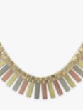 Vintage Fine Jewellery Second Hand 9ct Yellow, Rose & White Fringe Collar Necklace, Dated Circa 1960s