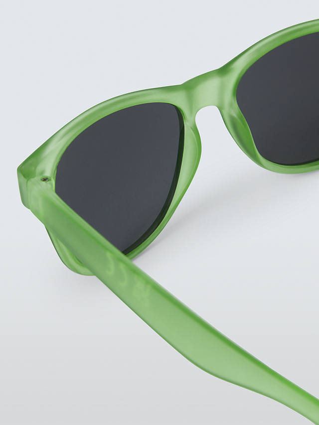John Lewis Kids' Wayfarer Sunglasses, Frosted Green