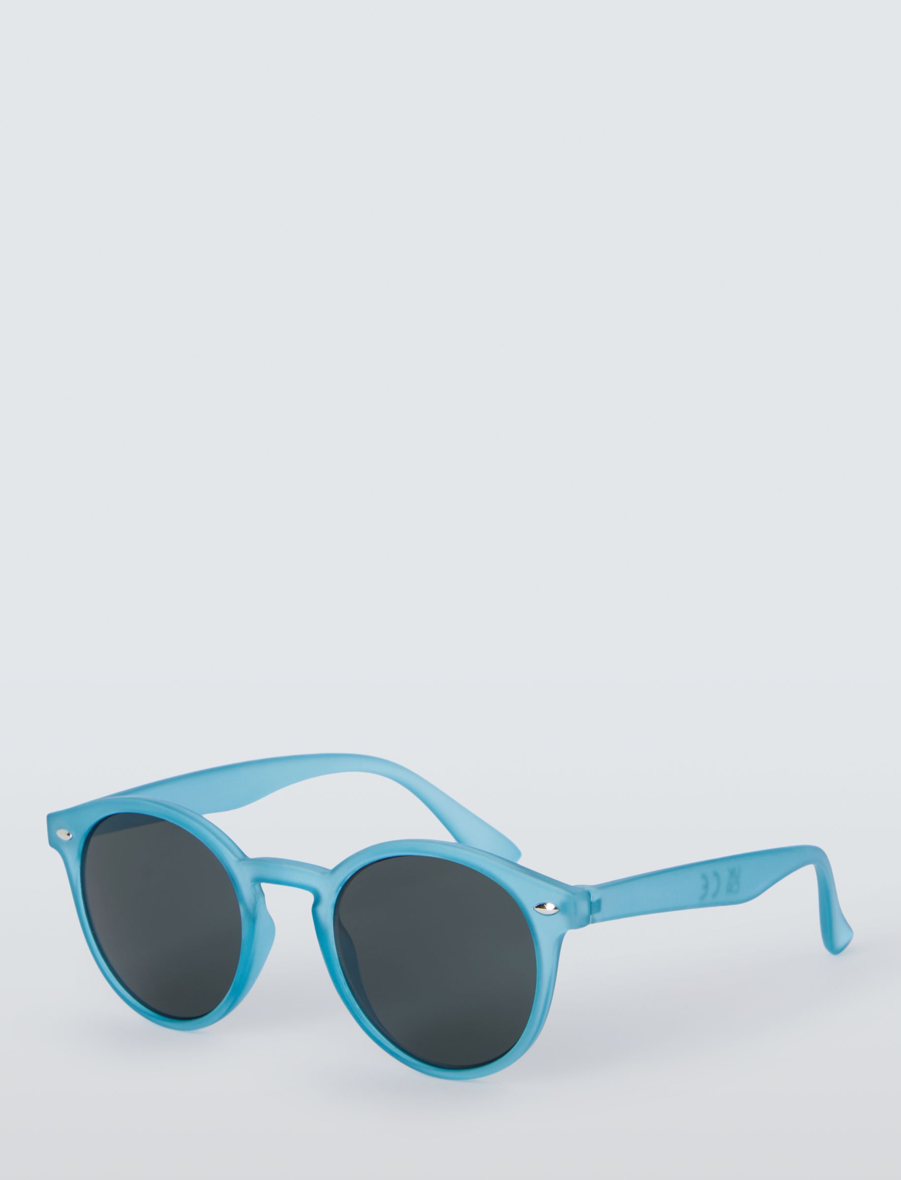 John Lewis Kids' Frosted Preppy Round Sunglasses, Blue