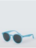 John Lewis Kids' Frosted Preppy Round Sunglasses, Blue