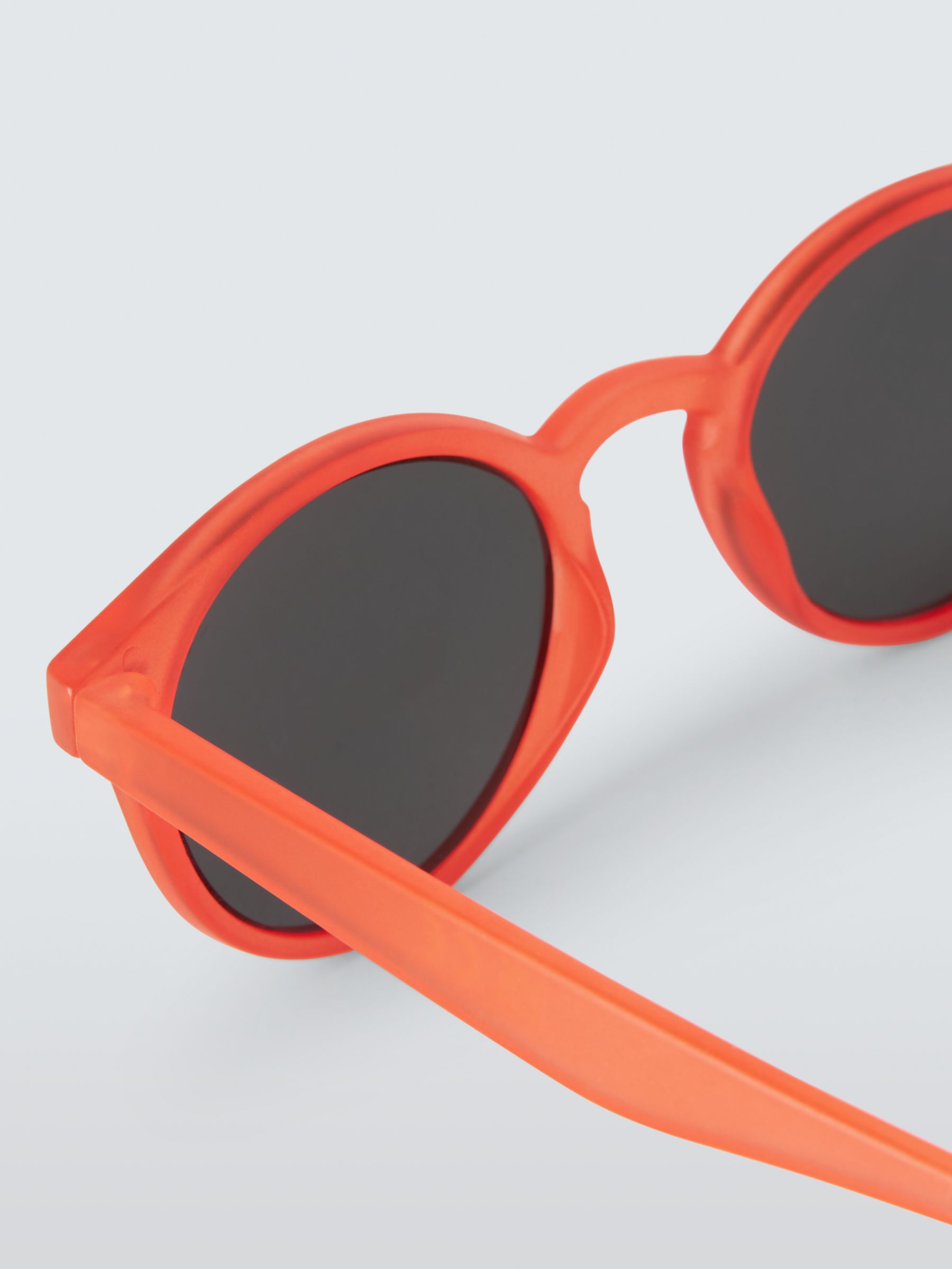 Buy John Lewis Kids' Preppy Round Sunglasses, Frosted Orange Online at johnlewis.com