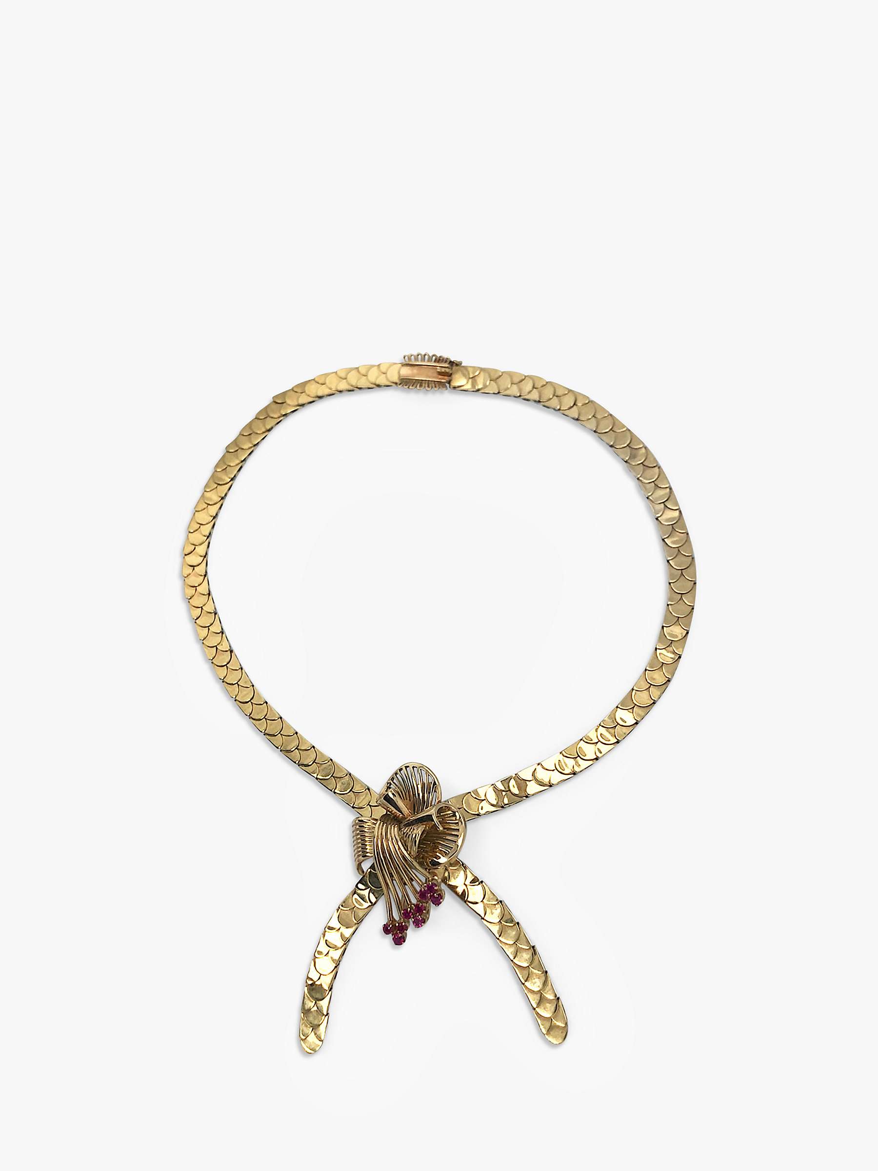 Buy Vintage Fine Jewellery Second Hand 9ct Yellow Gold Ruby Collar Necklace, Dated London 1960 Online at johnlewis.com