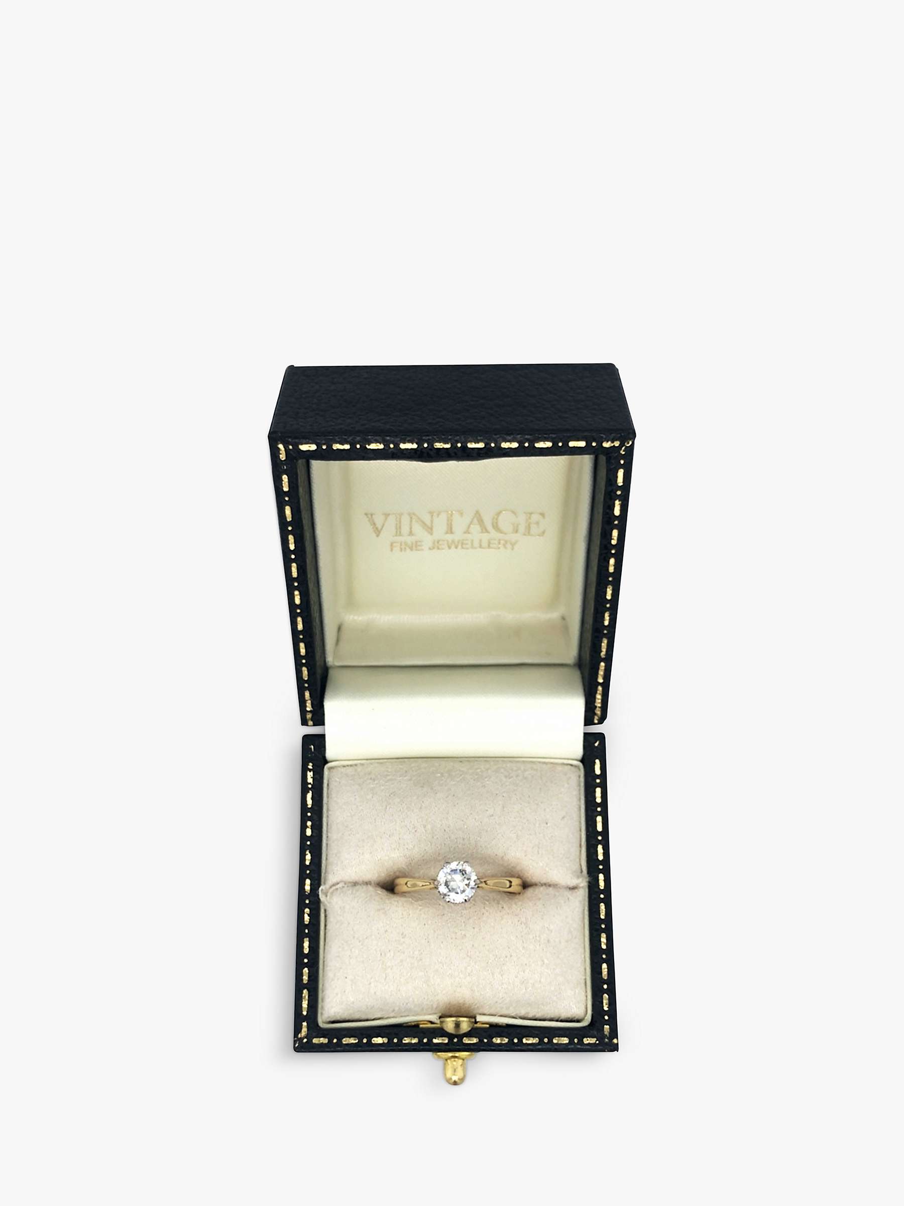 Buy Vintage Fine Jewellery Second Hand 18ct Yellow & White Gold Solitaire Diamond Ring, Gold Online at johnlewis.com