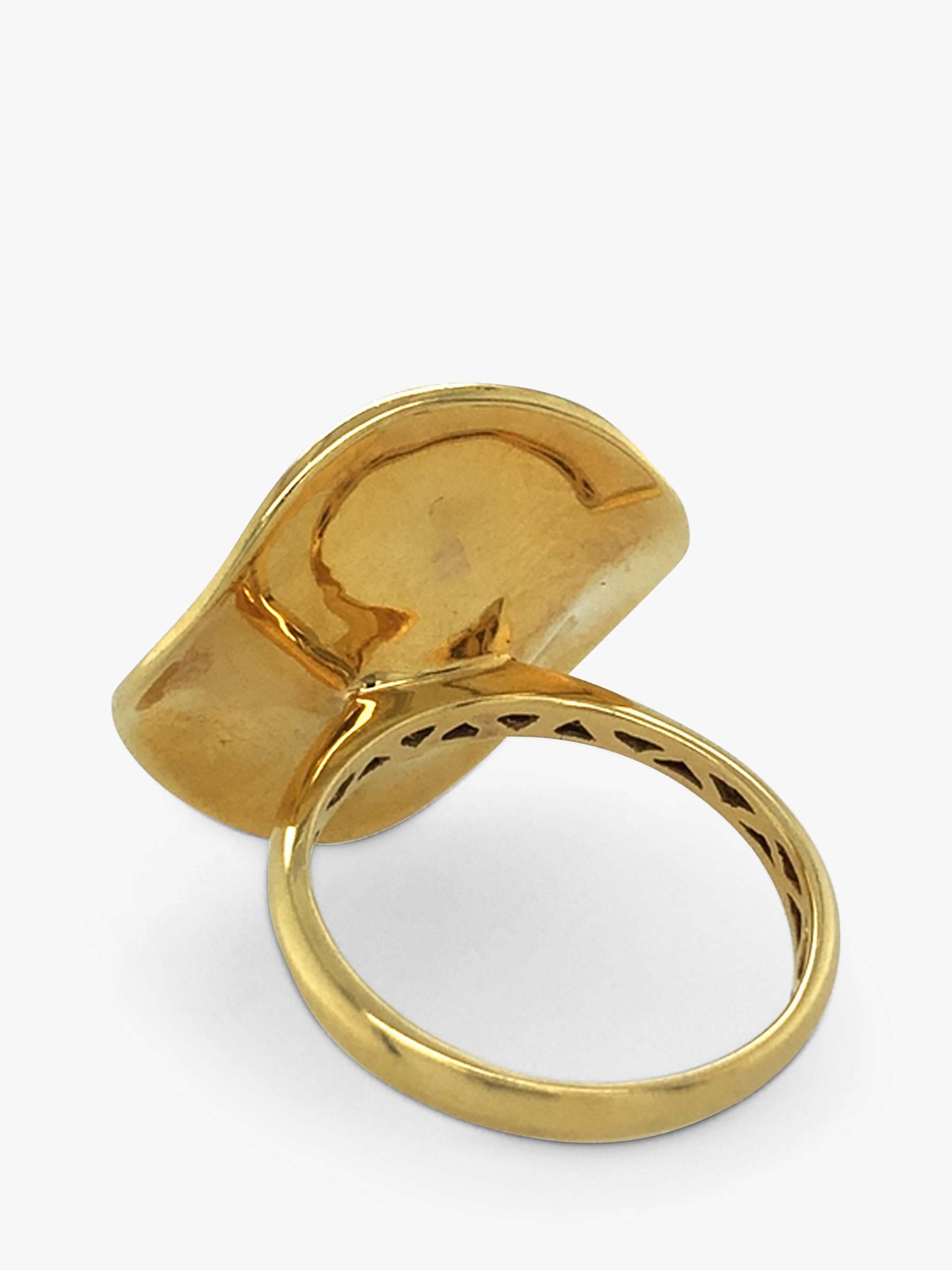 Buy Vintage Fine Jewellery Second Hand 18ct Yellow Gold Diamond Statement Ring, Dated Circa 1990s Online at johnlewis.com