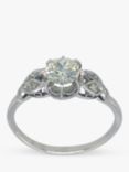 Vintage Fine Jewellery Second Hand 18ct White Gold Brilliant Cut Diamond Cluster Ring