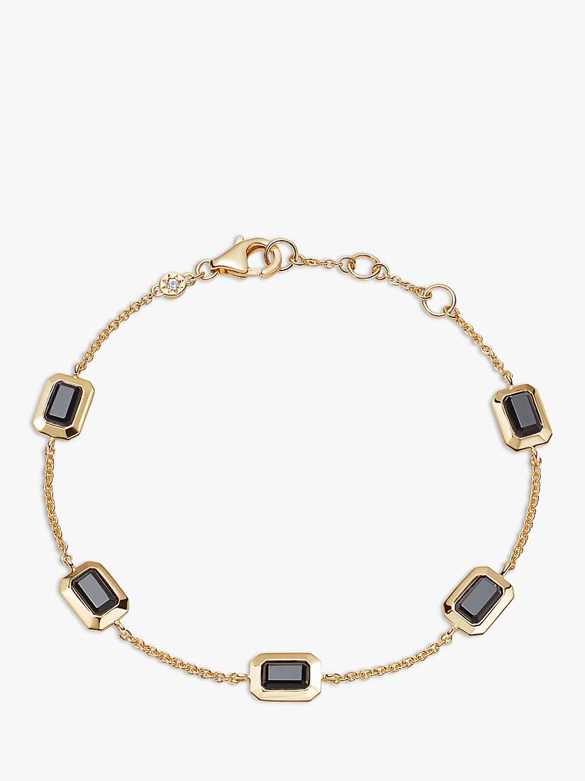 Buy Astley Clarke Onyx Tennis Bracelet, Gold/Black Online at johnlewis.com