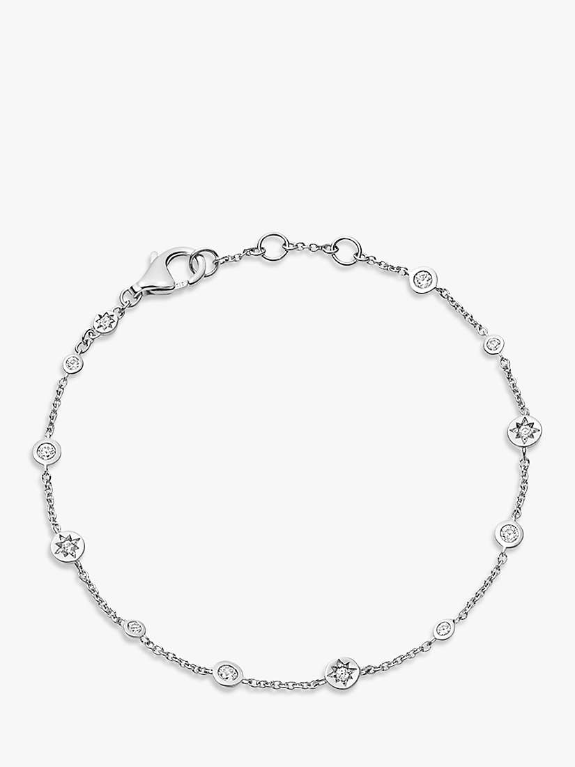 Buy Astley Clarke North Star White Sapphire Star Chain Bracelet Online at johnlewis.com
