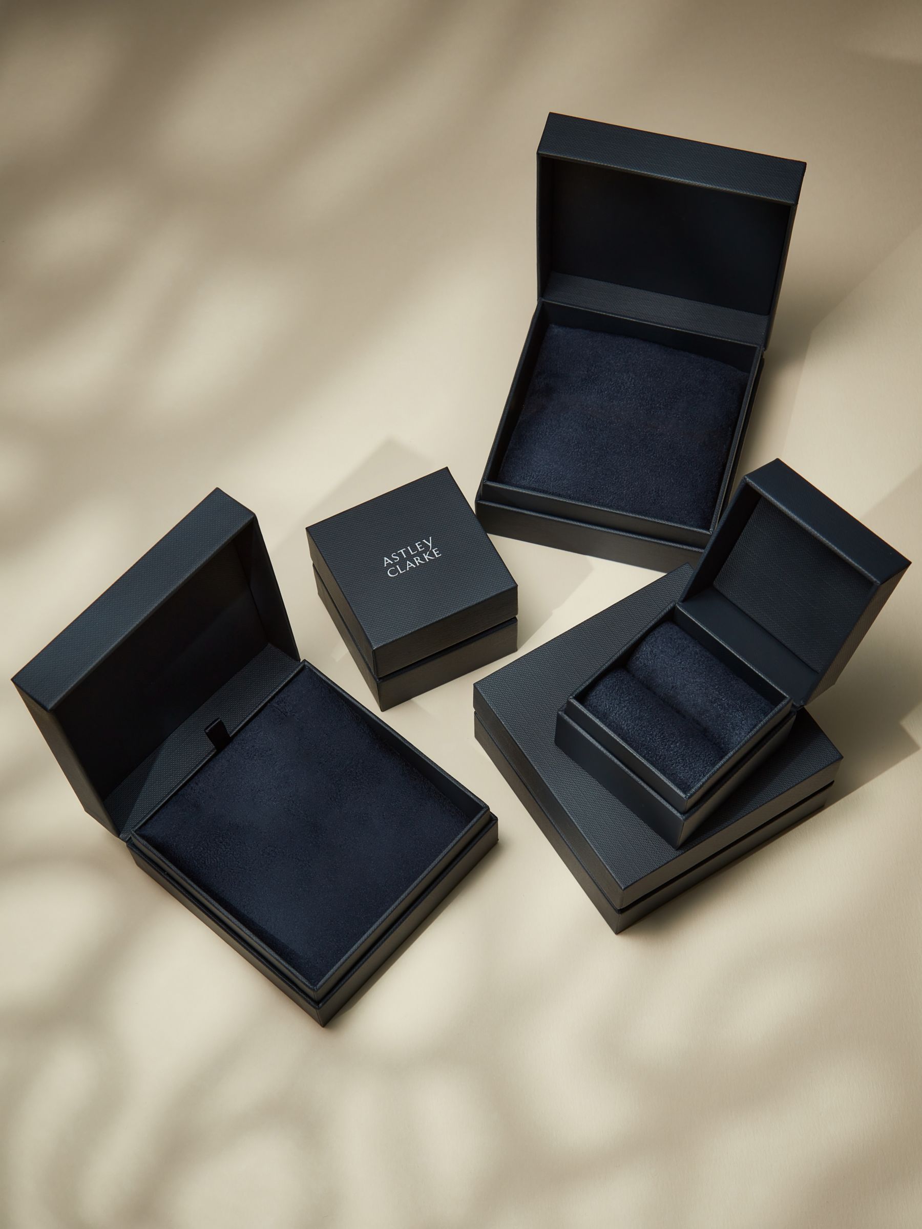 Buy Astley Clarke White Sapphire Hoop Earrings, Gold Online at johnlewis.com