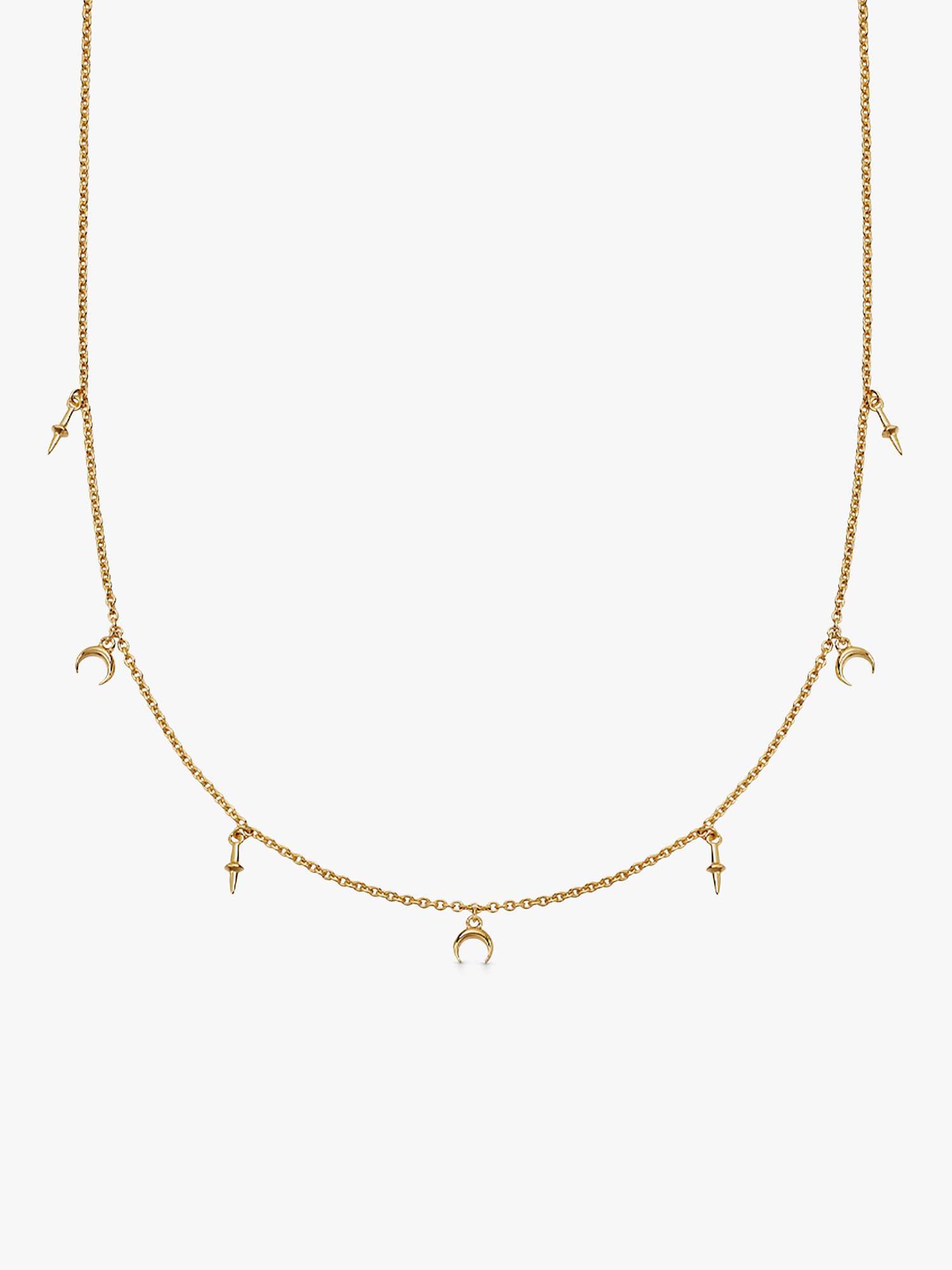 Buy Astley Clarke Crescent Moon Necklace, Gold Online at johnlewis.com