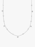 Astley Clarke Celestial North Star White Sapphire Station Necklace, Silver