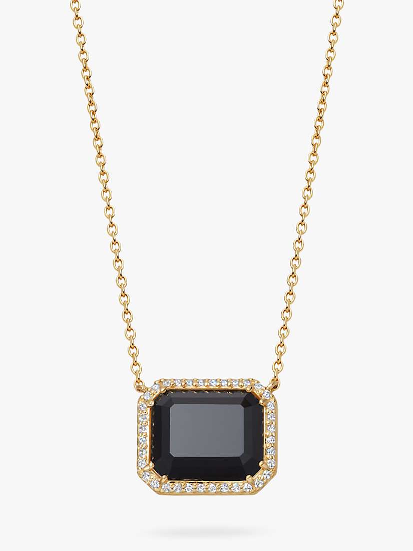 Buy Astley Clarke Black Onyx Pendant Necklace, Gold/Black Online at johnlewis.com