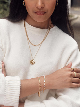 Astley Clarke Biography White Sapphire Star Locket Long Pendant Necklace, Gold