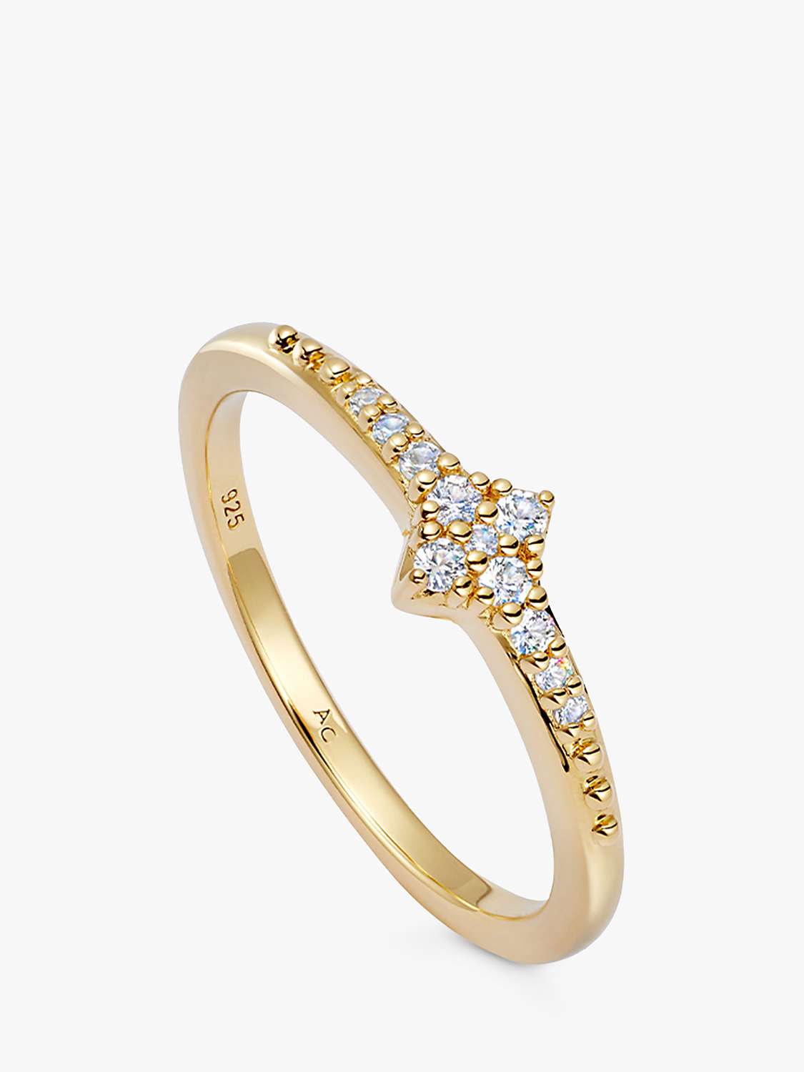 Buy Astley Clarke Luna Light Sapphire Stacking Ring, Gold Online at johnlewis.com