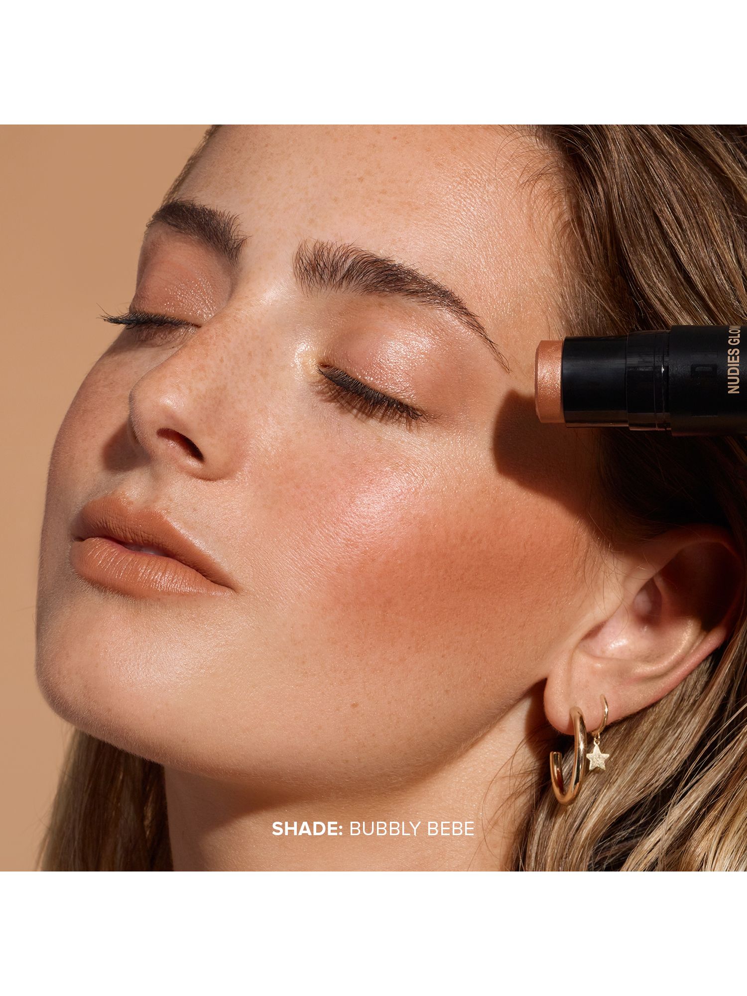Nudestix Nudies All-Over Face Colour Glow Highlighter, Bubbly Bebe 2