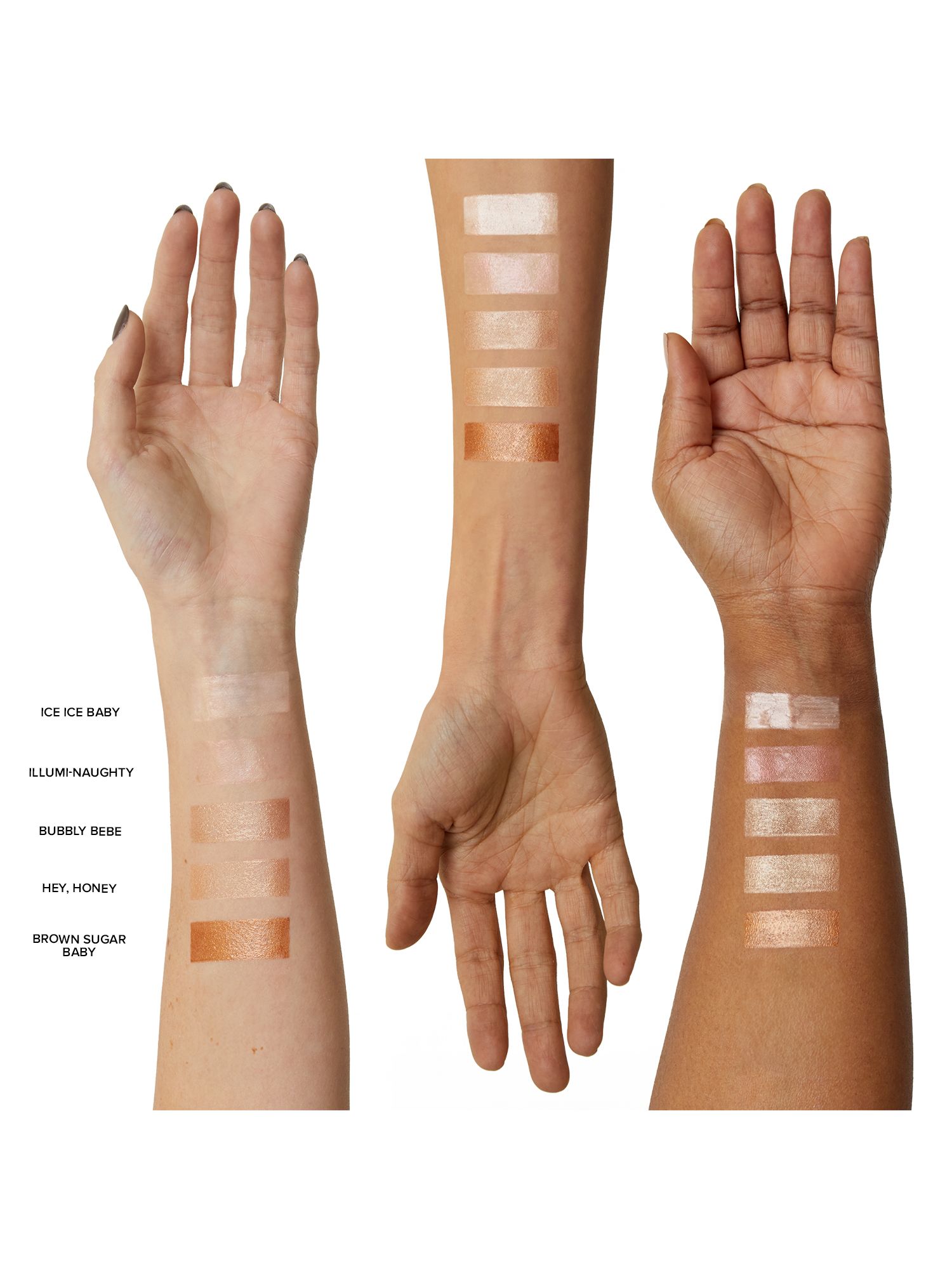 Nudestix Nudies All-Over Face Colour Glow Highlighter, Bubbly Bebe 4