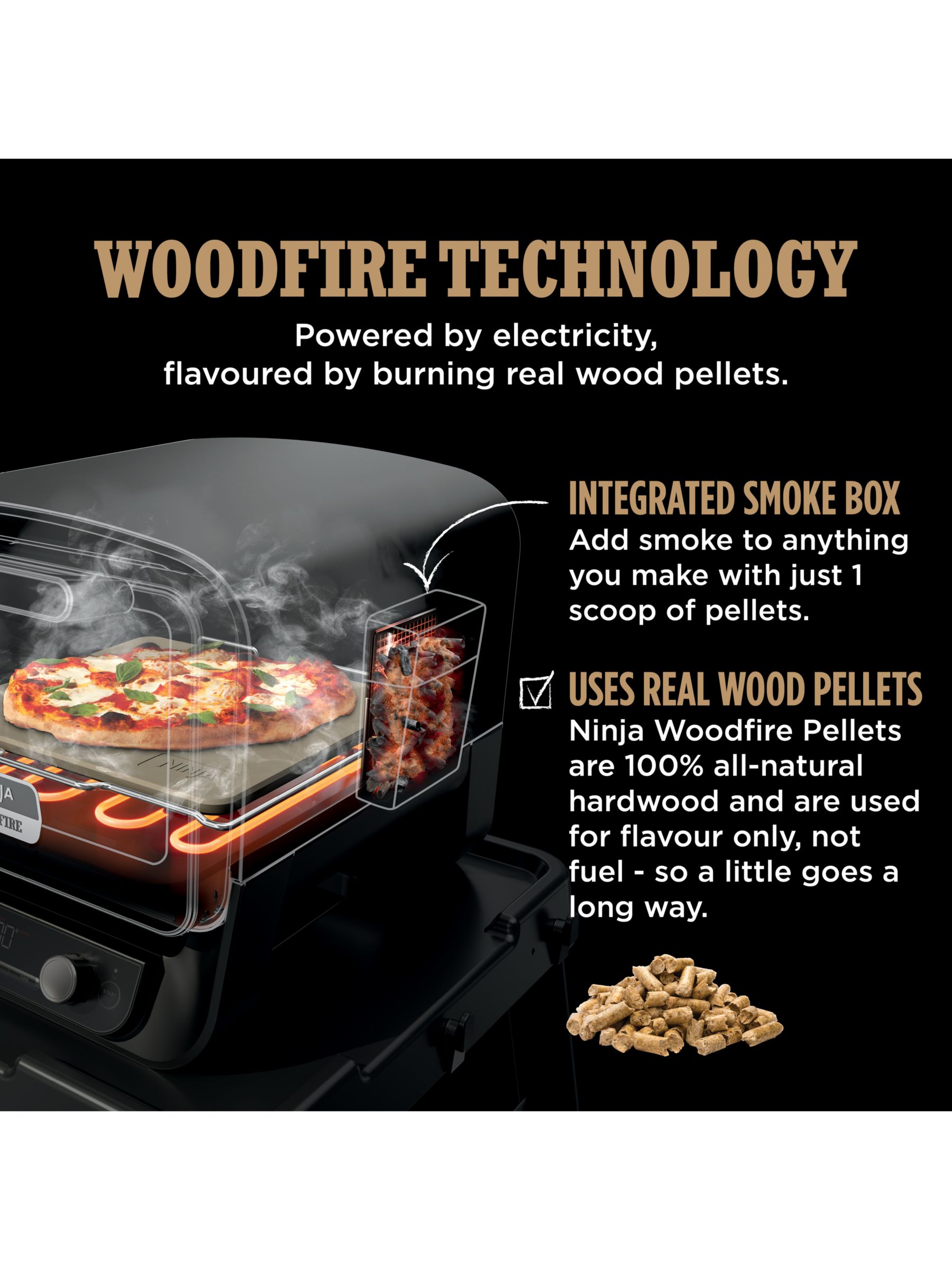 Ninja Woodfire Outdoor Oven, Pizza Oven & Smoker, Terracotta
