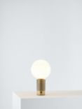 John Lewis Monty Rechargeable LED Table Lamp, Matte Antique Brass