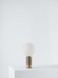 John Lewis Monty Rechargeable LED Table Lamp, Matte Antique Brass