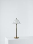 John Lewis Talbot Rechargeable Glass LED Table Lamp, Brass/Glass